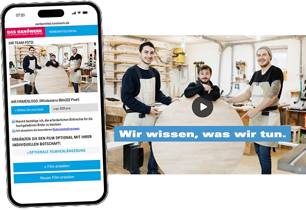 Handwerk.de Video Builder for Personalized Business Videos